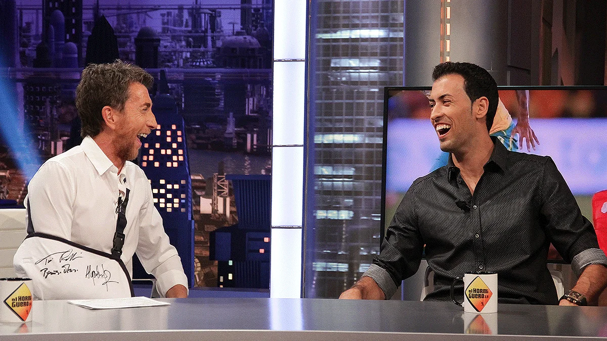 Sergio Busquets y Pablo Motos en El Hormiguero 3.0 Sergio Busquets y Pablo Motos en El Hormiguero 3.0