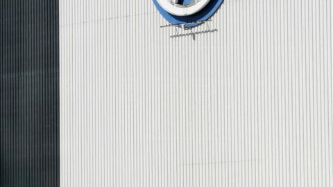 Vista del exterior de la f&aacute;brica VW-Navarra en Pamplona.