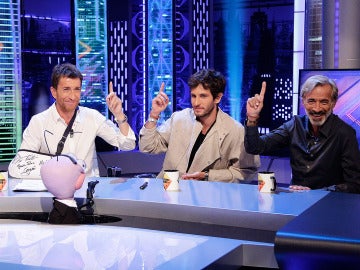 Pablo Motos, Quim Gutiérrez e Imanol Arias en el Hormiguero 3.0