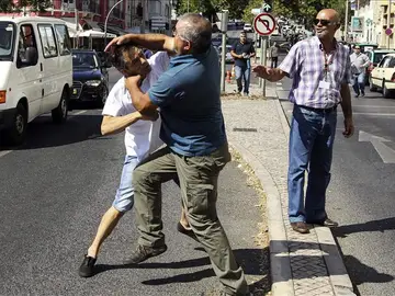 Protestas en Portugal por UBER Protestas en Portugal por UBER