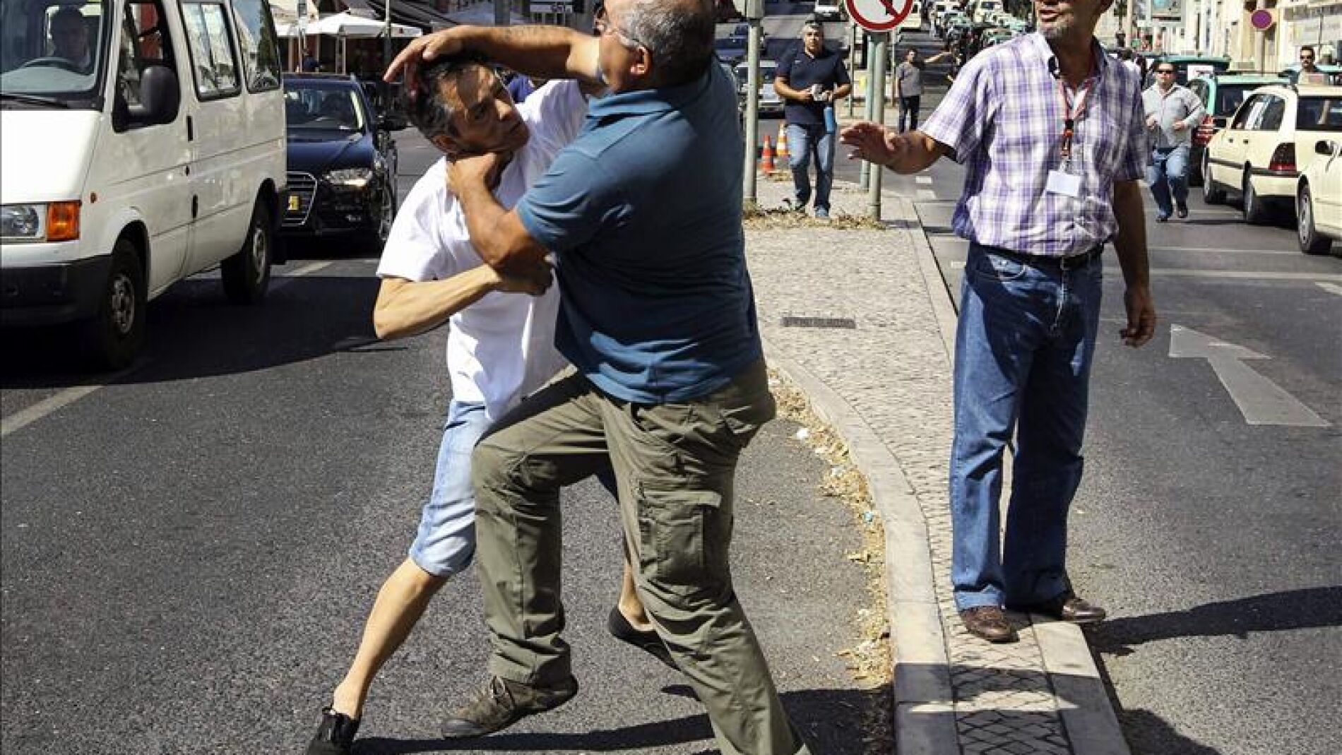 Protestas en Portugal por UBER