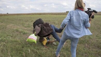 El refugiado sirio que sufrió la zancadilla de una periodista será acogido en Getafe