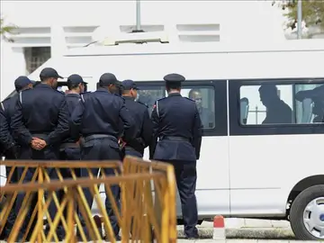 Imagen de policías marroquíes Imagen de policías marroquíes