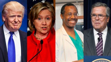 Trump y Carson despuntan en los sondeos de EEUU y Bush y Clinton pierden apoyos