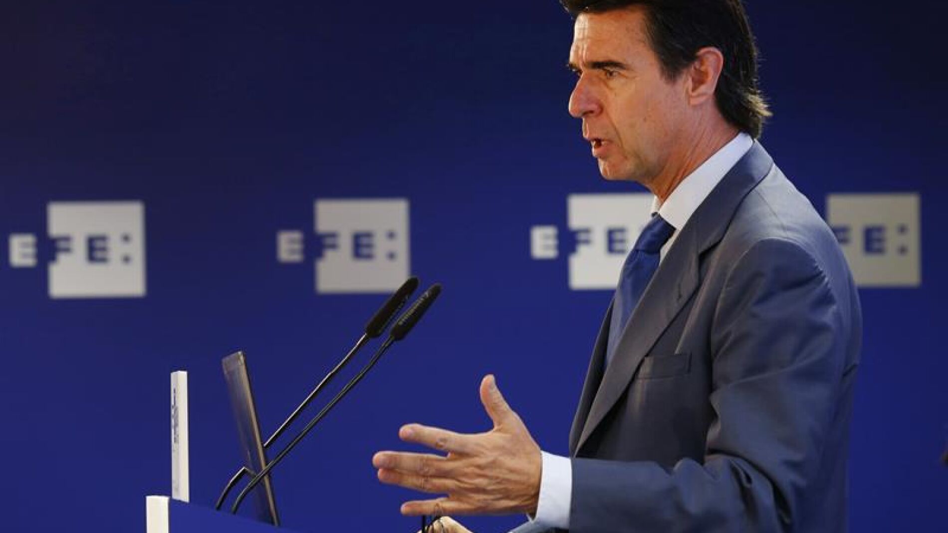Jos&eacute; Manuel Soria, durante su intervenci&oacute;n en un Foro de Efe.