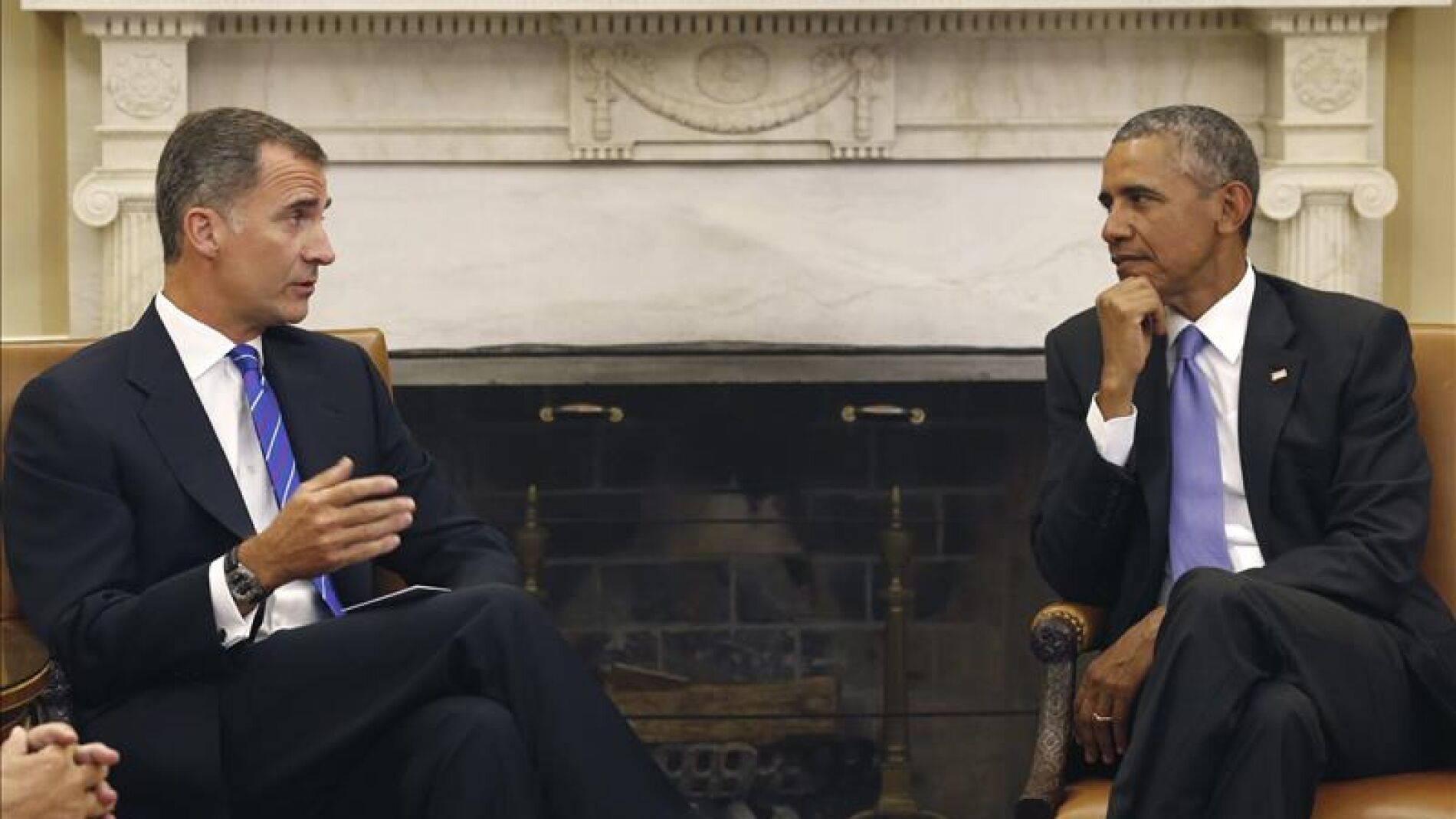 El rey de Espa&ntilde;a Felipe junto al presidente de EEUU, Barack Obama