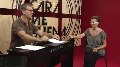 Silvia Abril ensaya para ser Raffaela Carrá