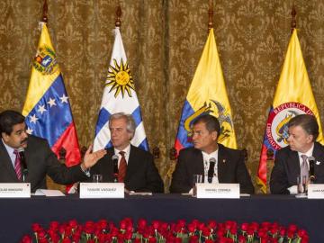 Reunión para solucionar los problemas fronterizos entre Colombia y Venezuela.