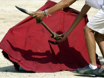 Un alumno en una escuela de Tauromaquia