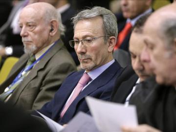 El expresidente de Fórum Filatélico, Francisco Briones, durante el juicio en Madrid