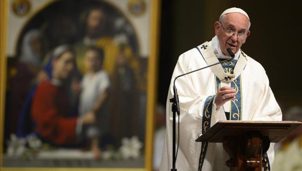 El papa Francisco, durante una misa en Filadelfia