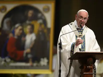 El papa Francisco, durante una misa en Filadelfia El papa Francisco, durante una misa en Filadelfia