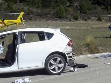 Accidente de tráfico este domingo en Salvacañete (Cuenca)
