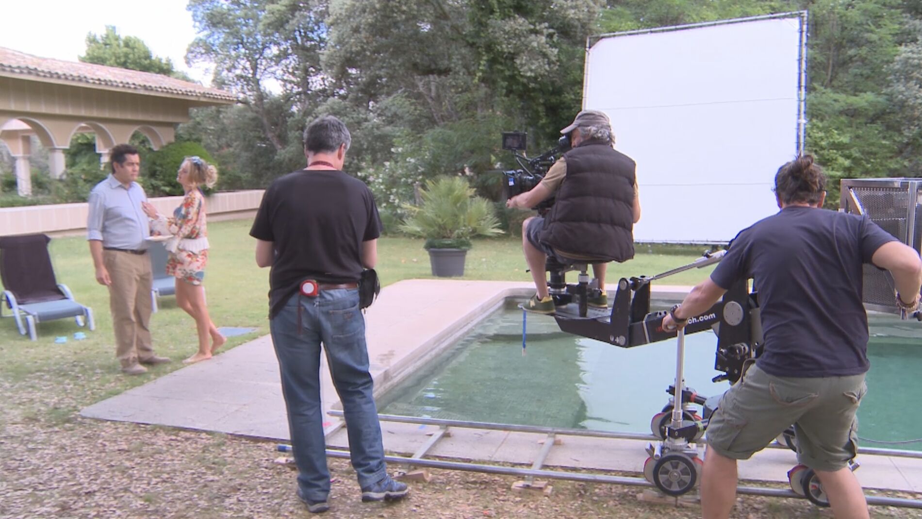 Grabando en la casa de Juan Rueda