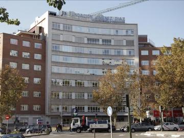 Fachada de la Fundación Jimenez Díaz ubicada en la plaza de Cristo Rey de Madrid.