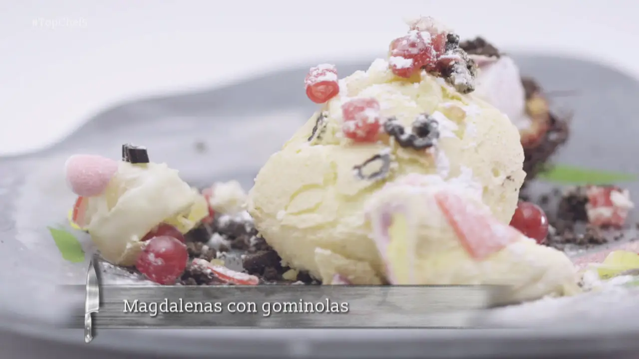 Magdalenas con gominolas