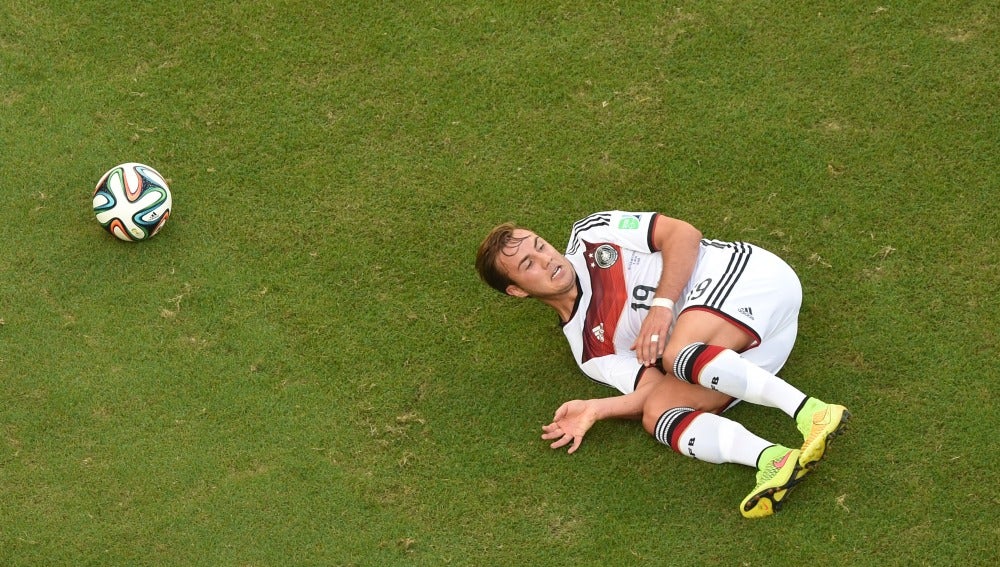 Mario Götze, durante un partido con la selección alemana