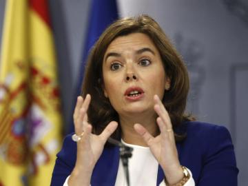 La vicepresidenta del Gobierno, Soraya Sáenz de Santamaría