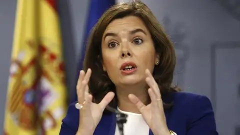La vicepresidenta del Gobierno, Soraya Sáenz de Santamaría La vicepresidenta del Gobierno, Soraya Sáenz de Santamaría