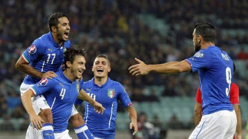 Los italianos celebran su pase a la Eurocopa