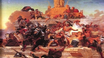 Invasión de Teocalli por Hernán Cortés