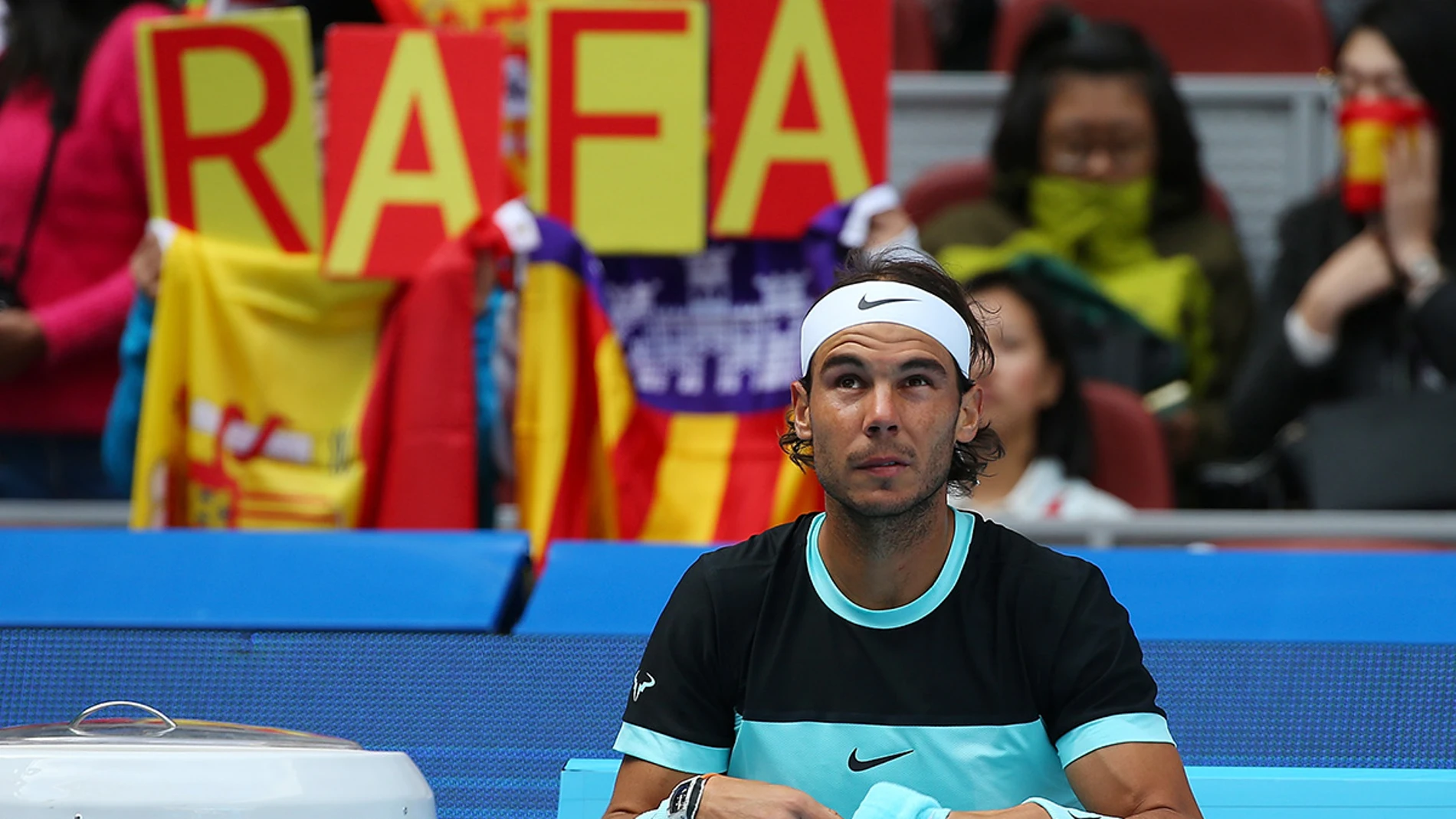 Rafa Nadal, durante el partido Rafa Nadal, durante el partido