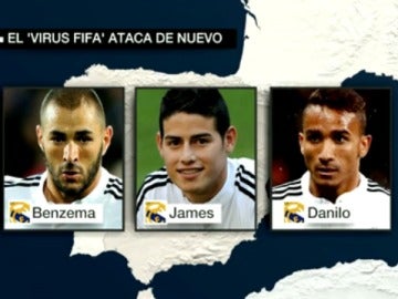 Los jugadores del Real Madrid afectados por el virus FIFA Los jugadores del Real Madrid afectados por el virus FIFA