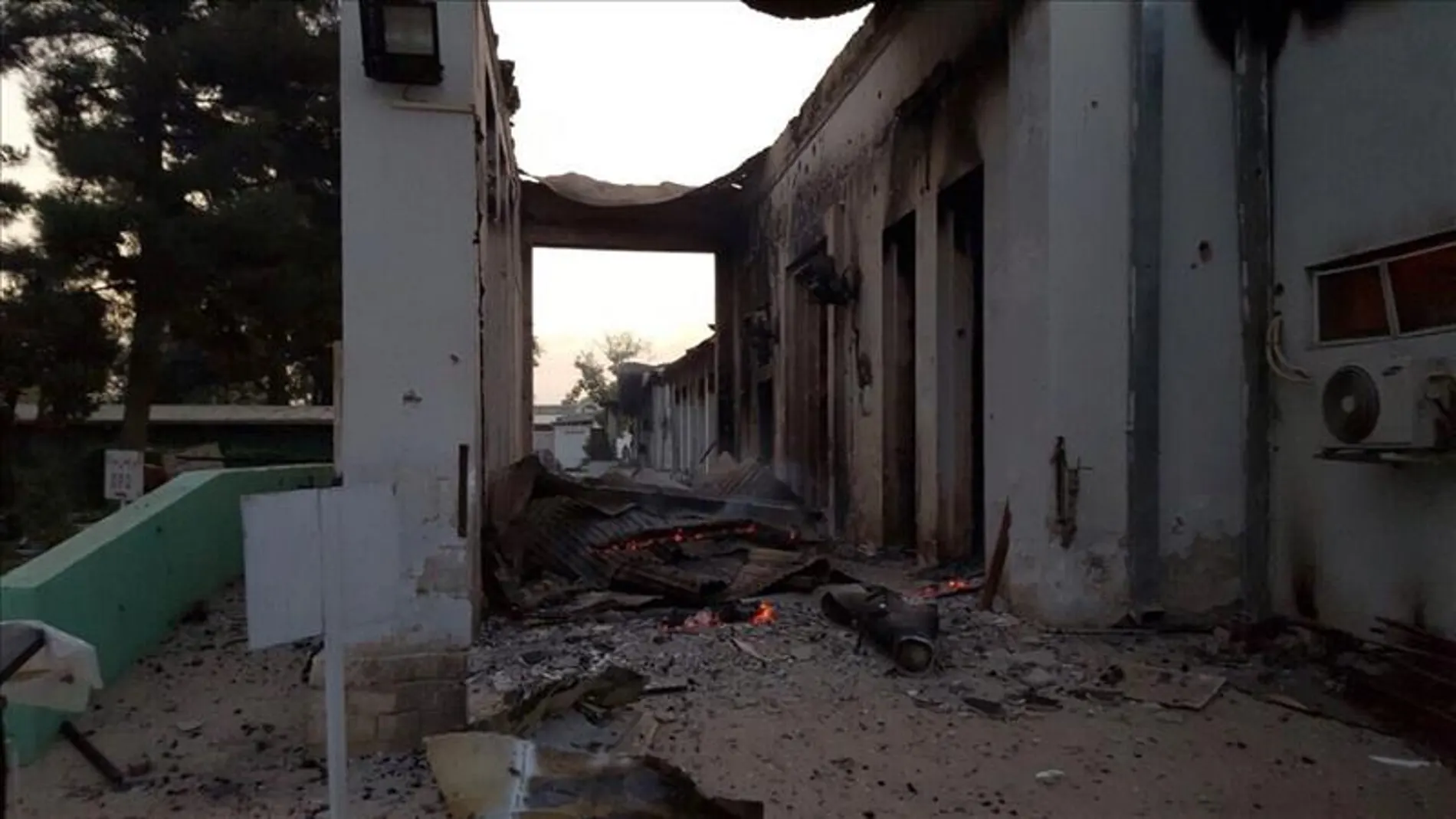 El hospital de Kunduz ha quedado parcialmente destruido El hospital de Kunduz ha quedado parcialmente destruido