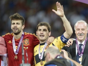 Piqué, Casillas y Del Bosque