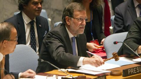 Rajoy durante el Consejo de Seguridad de Naciones Unidas.