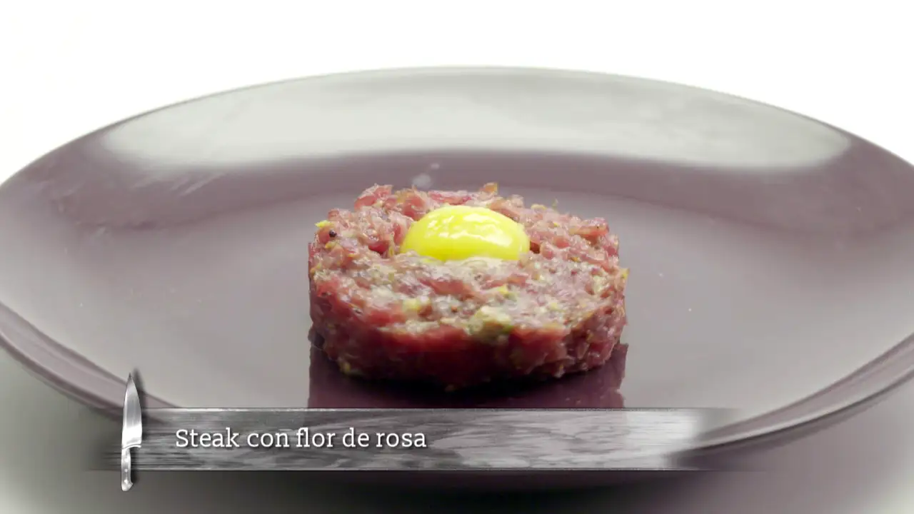 Steak con flor de rosa