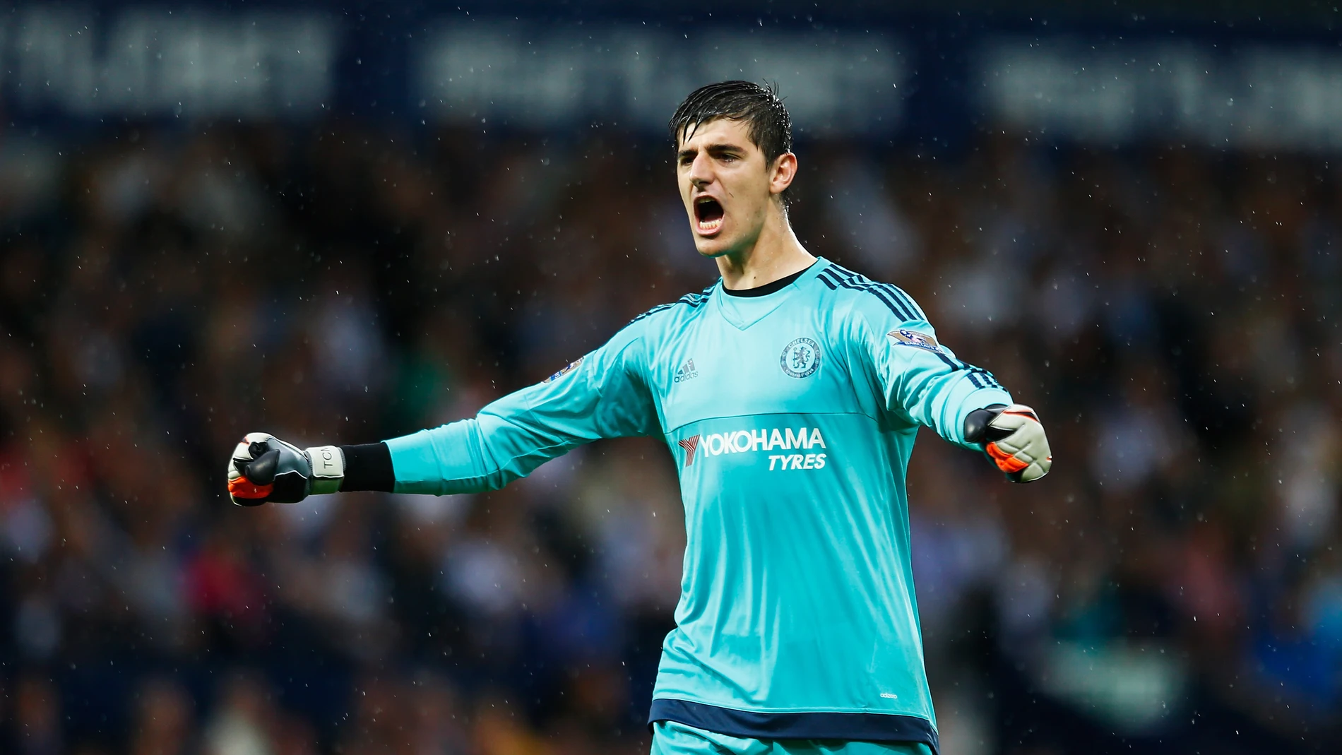 Thibaut Courtois, durante un partido con el Chelsea Thibaut Courtois, durante un partido con el Chelsea