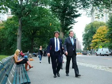 Mariano Rajoy pasea por Central Park Mariano Rajoy pasea por Central Park