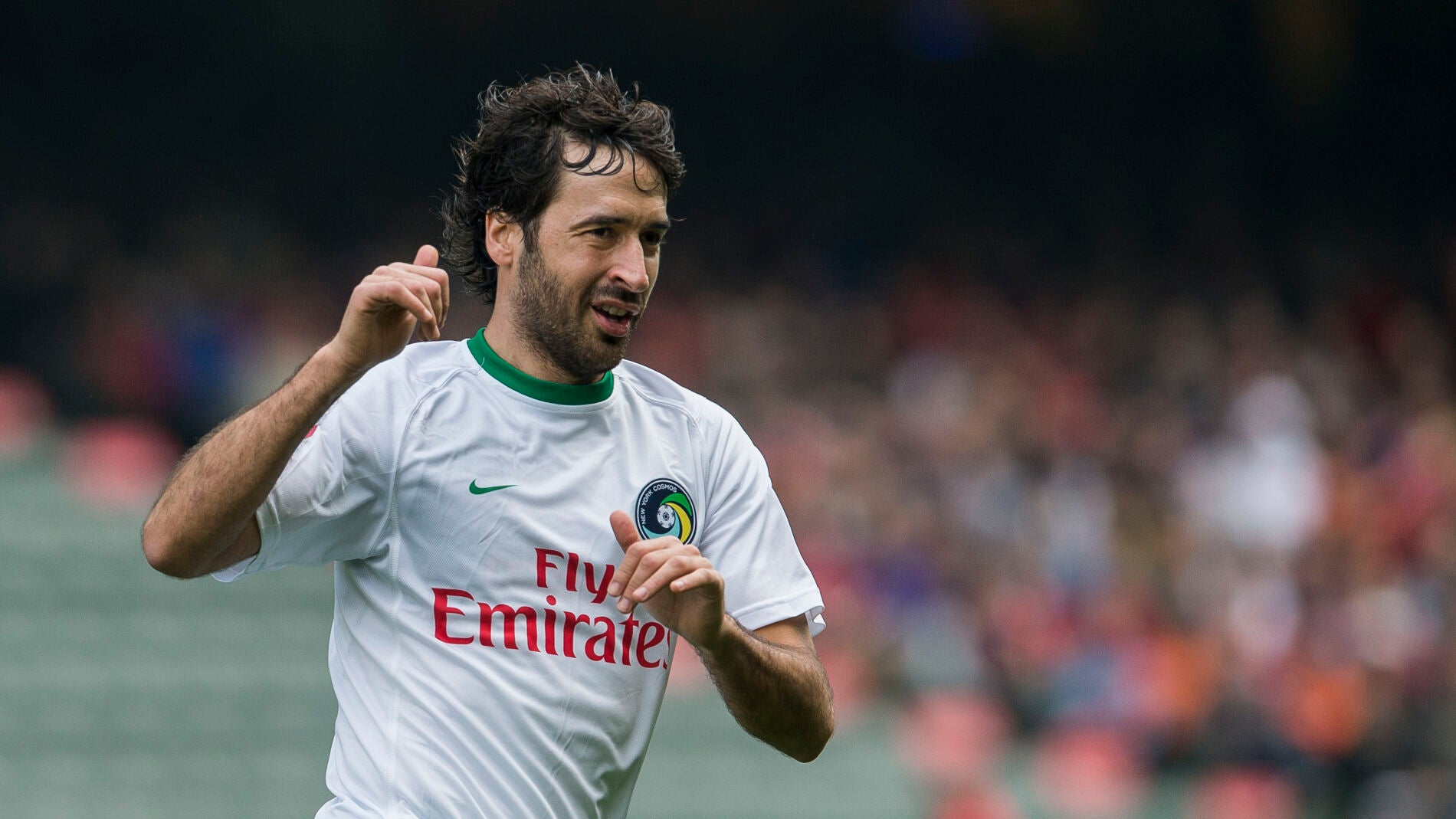 Ra&uacute;l durante un partido con el NY Cosmos