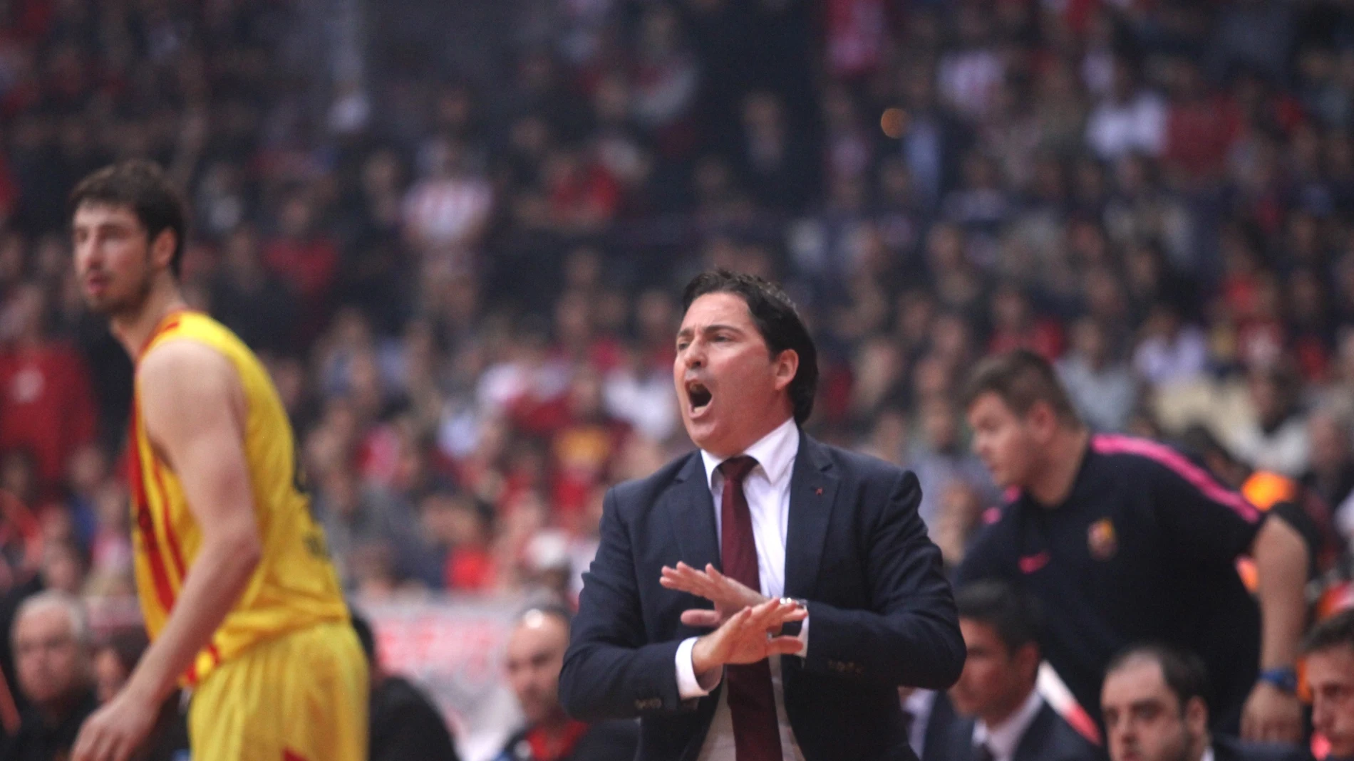 Xavi Pascual, enfadado durante un partido del Barcelona en Euroliga (Archivo) Xavi Pascual, enfadado durante un partido del Barcelona en Euroliga (Archivo)