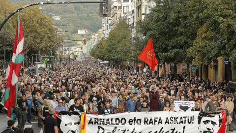 Manifestaci&oacute;n a favor de la liberaci&oacute;n de Arnaldo Otegi