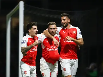 Ramsey festeja un gol con el Arsenal Ramsey festeja un gol con el Arsenal