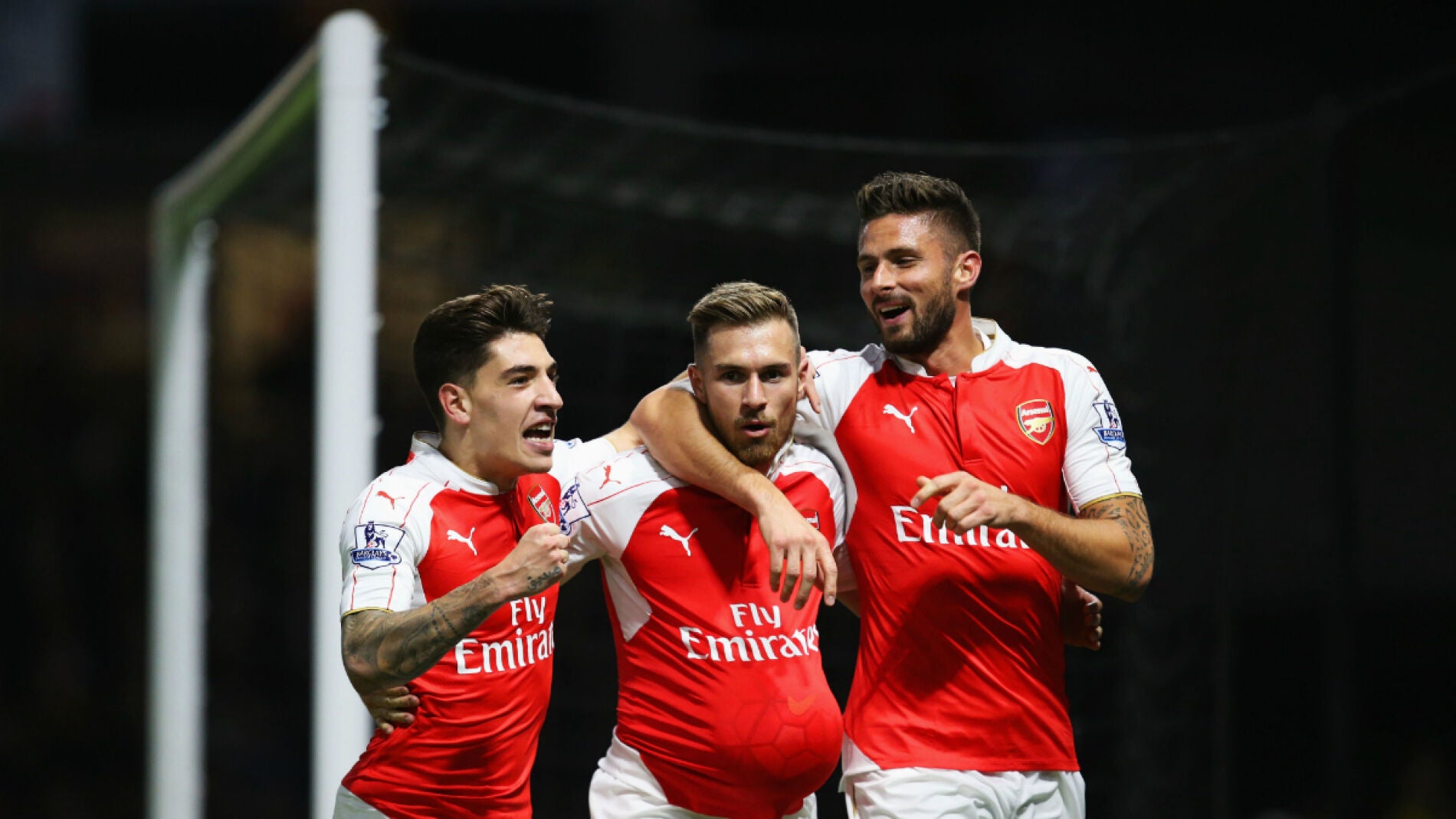 Ramsey festeja un gol con el Arsenal