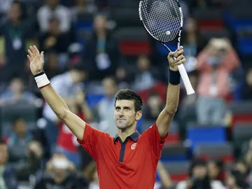 Djokovic celebra un triunfo Djokovic celebra un triunfo