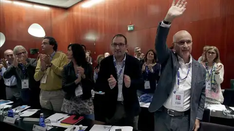 Durán i Lleida durante la celebración del Consejo Nacional de la formación que preside Durán i Lleida durante la celebración del Consejo Nacional de la formación que preside