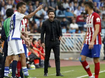 Simeone, en la banda de Anoeta Simeone, en la banda de Anoeta