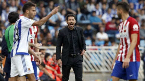 Simeone, en la banda de Anoeta