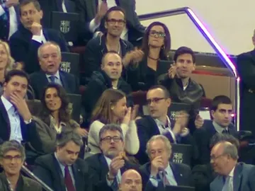 Leo Messi en la grada del Camp Nou Leo Messi en la grada del Camp Nou