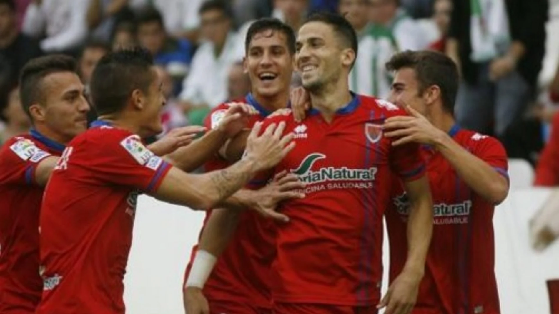 Los jugadores del Córdoba celebran un gol Los jugadores del Córdoba celebran un gol
