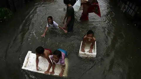 El tifón ha causado inundaciones El tifón ha causado inundaciones
