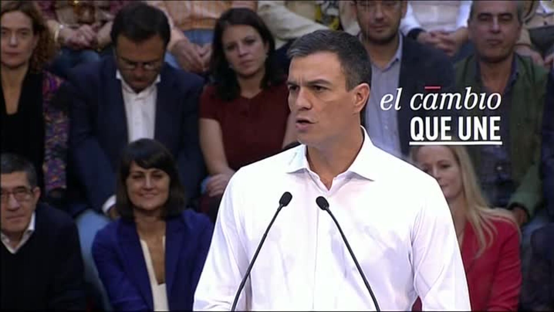 Pedro S&aacute;nchez durante la presentaci&oacute;n de las listas del PSOE