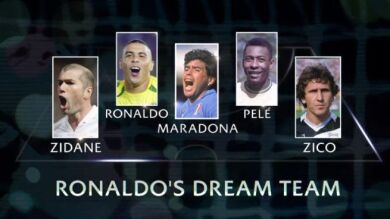 Zidane, Maradona, Pelé y Zico, en el 'Dream Team' de Ronaldo