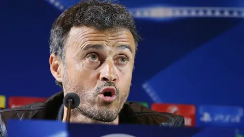 Luis Enrique, durante la rueda de prensa Luis Enrique, durante la rueda de prensa