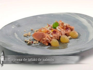 Sorpresa de tataki de salmón