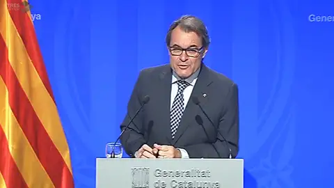 Artur Mas comparece tras firmar la constitución del Parlament Artur Mas comparece tras firmar la constitución del Parlament
